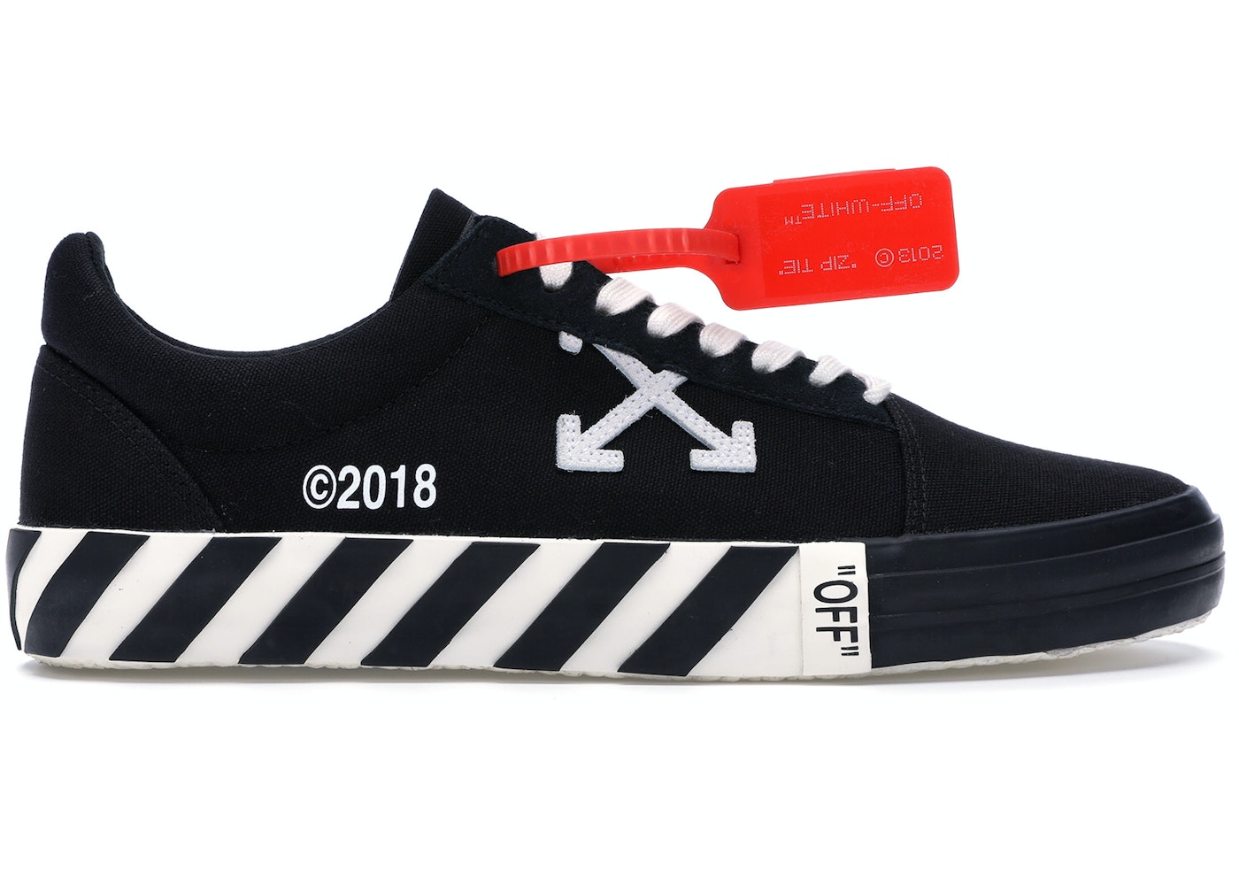 OFF-WHITE Vulc Low Black (Updated Stripes) - OMIA085R198000161000