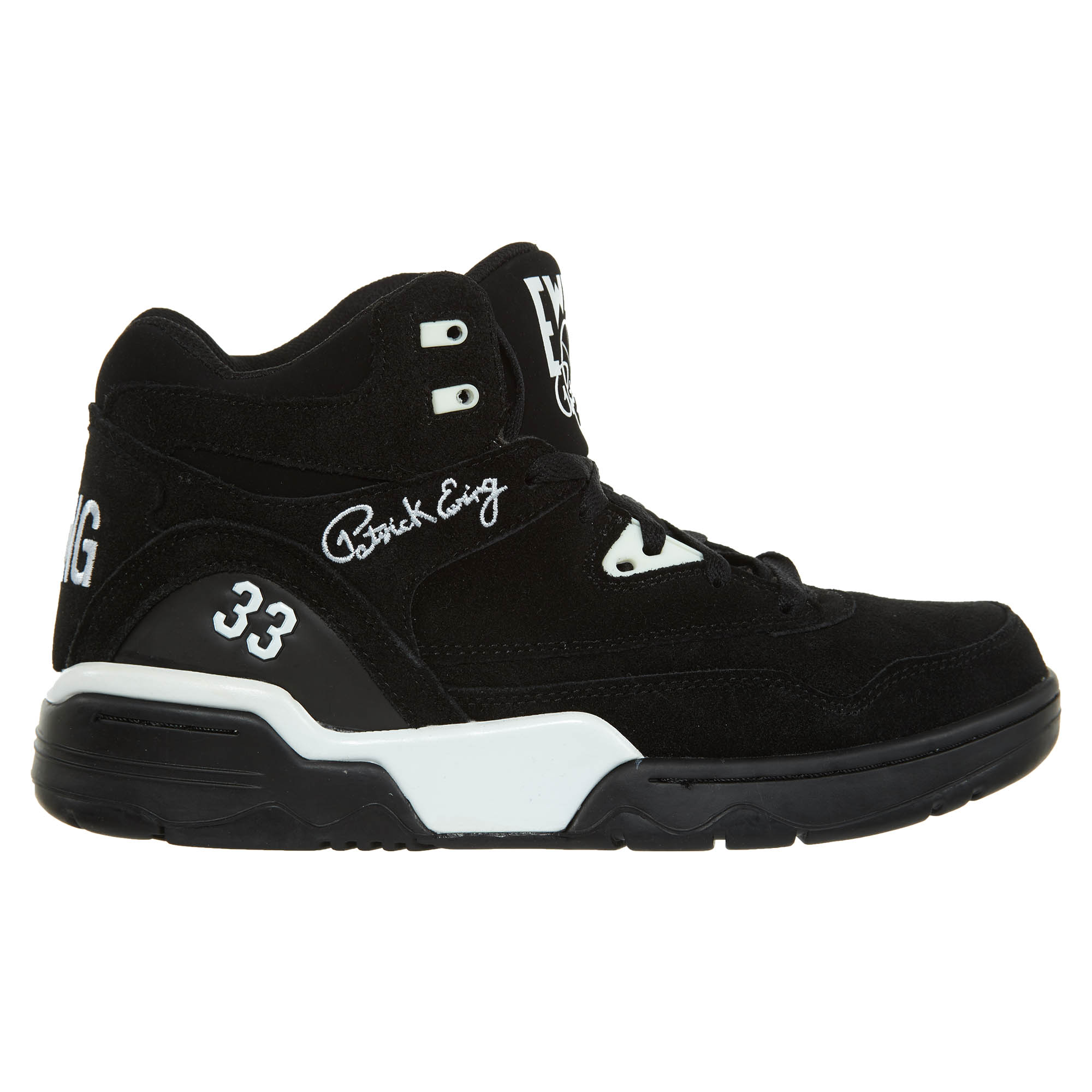 patrick ewing shoes black and white