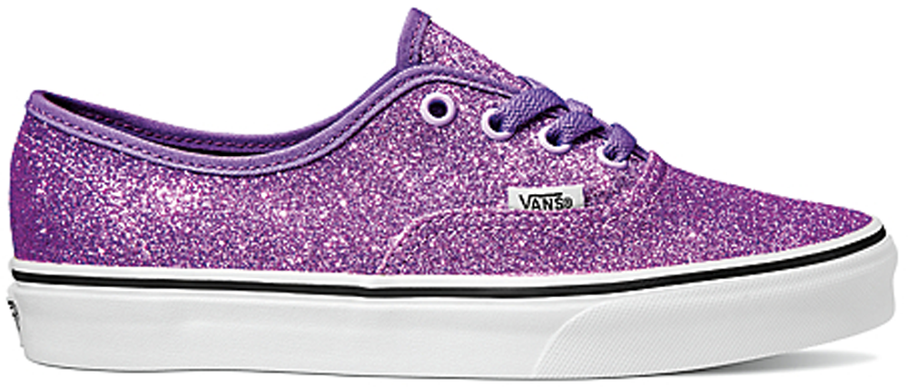purple glitter vans womens