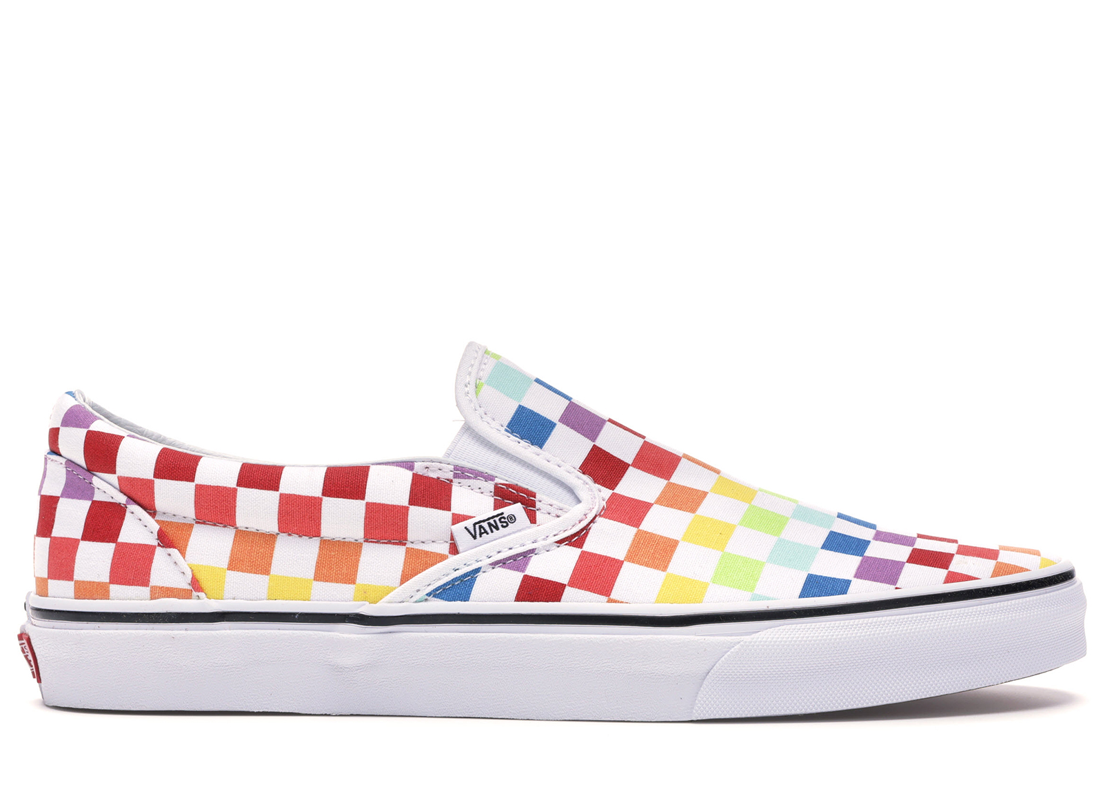 checkerboard vans rainbow