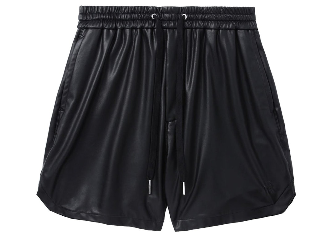Pre-owned Bape Black Synthetic Leather Short Black