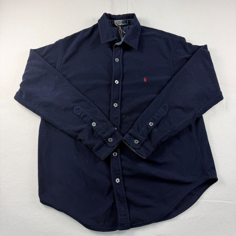 Polo Ralph Lauren Fleece Button Down Shirt Navy