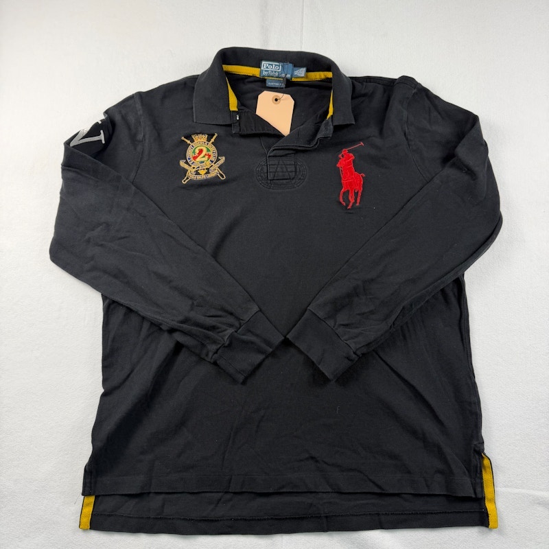 Polo Ralph Lauren Langarm-Poloshirt Schwarz