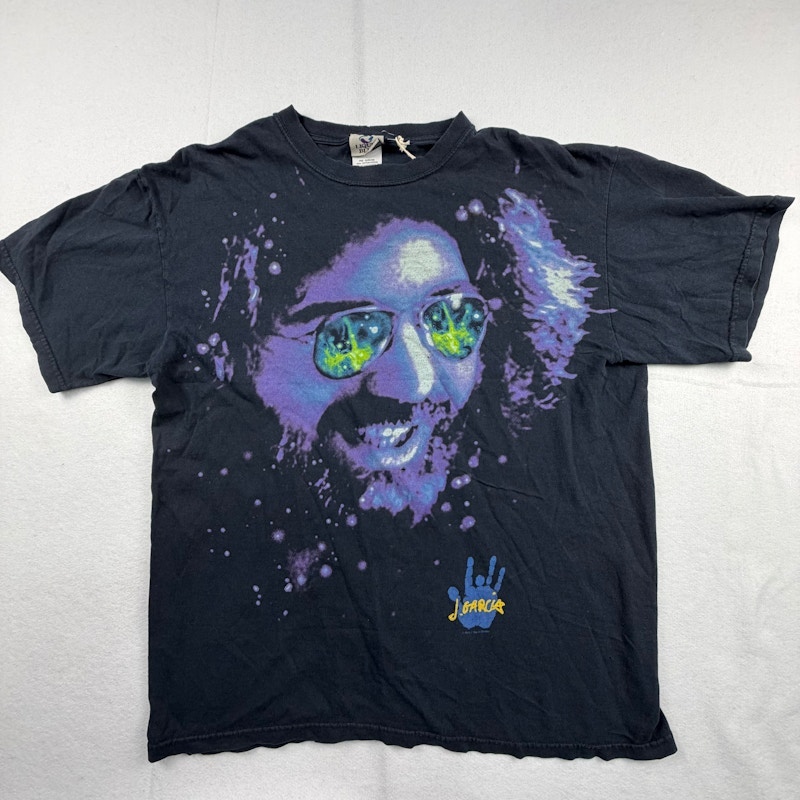 Liquid Blue Jerry Garcia T-Shirt Black