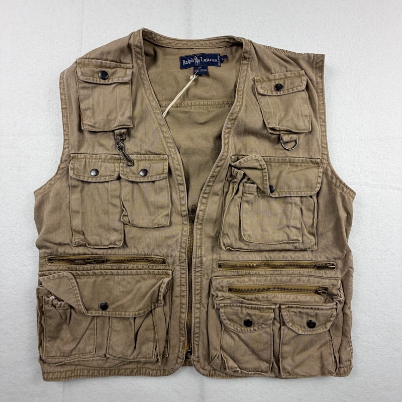 Ralph Lauren Multi-Pocket Utility Vest Khaki 