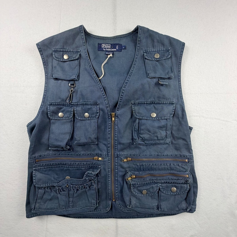 Chaleco utilitario con múltiples bolsillos Polo Ralph Lauren, azul marino