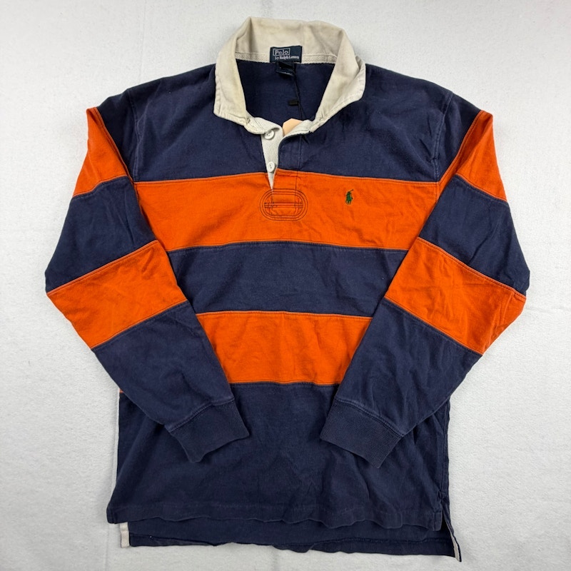 Polo Ralph Lauren Rugby Shirt Navy Orange