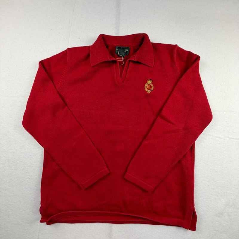 Ralph Lauren Pullover mit besticktem Wappen Rot