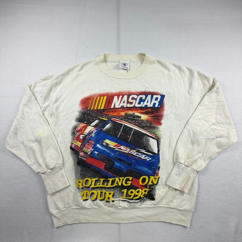 NASCAR Rolling On Tour 1998 Sweatshirt White