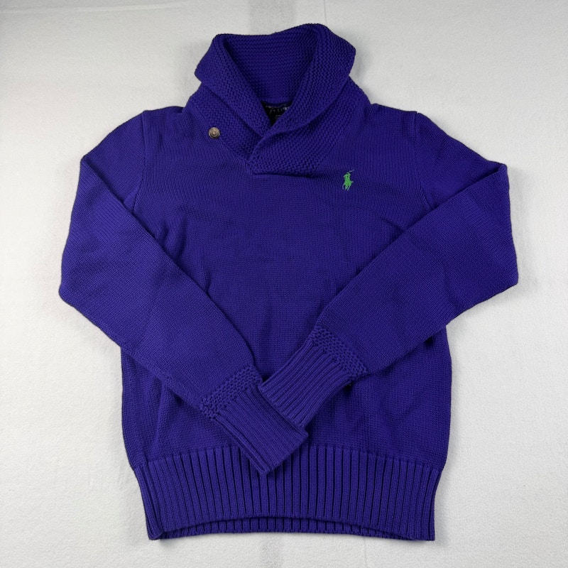 Ralph Lauren Embroidered Pony Sweater Purple