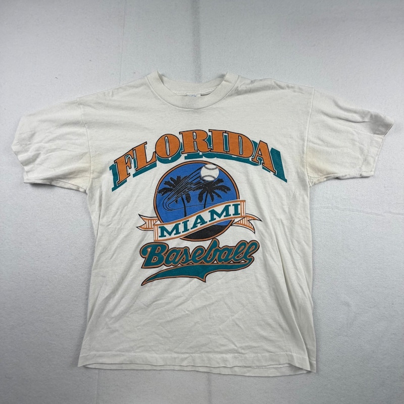 Logo 7 Florida Miami Baseball T-Shirt White