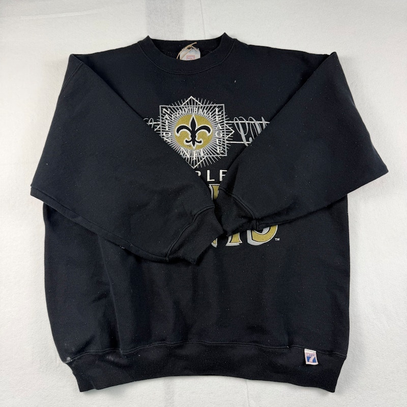 Felpa Logo 7 New Orleans Saints nera