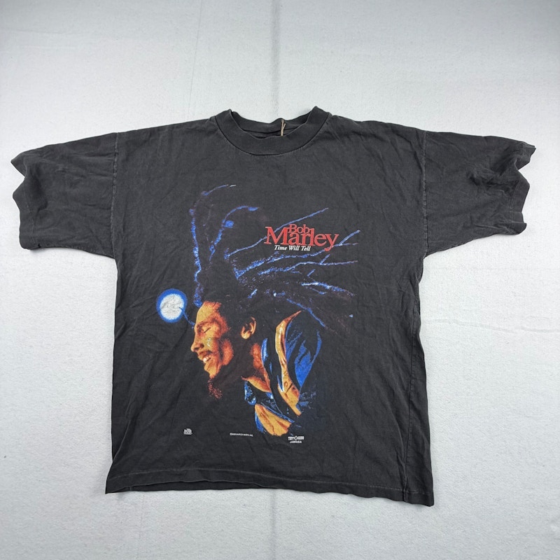 Bob Marley Time Will Tell T-Shirt Black