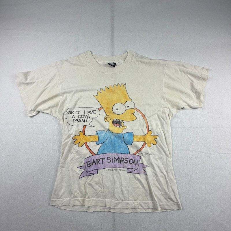 Vintage 1990 Bart Simpson Don't Have A Cow Man T-Shirt