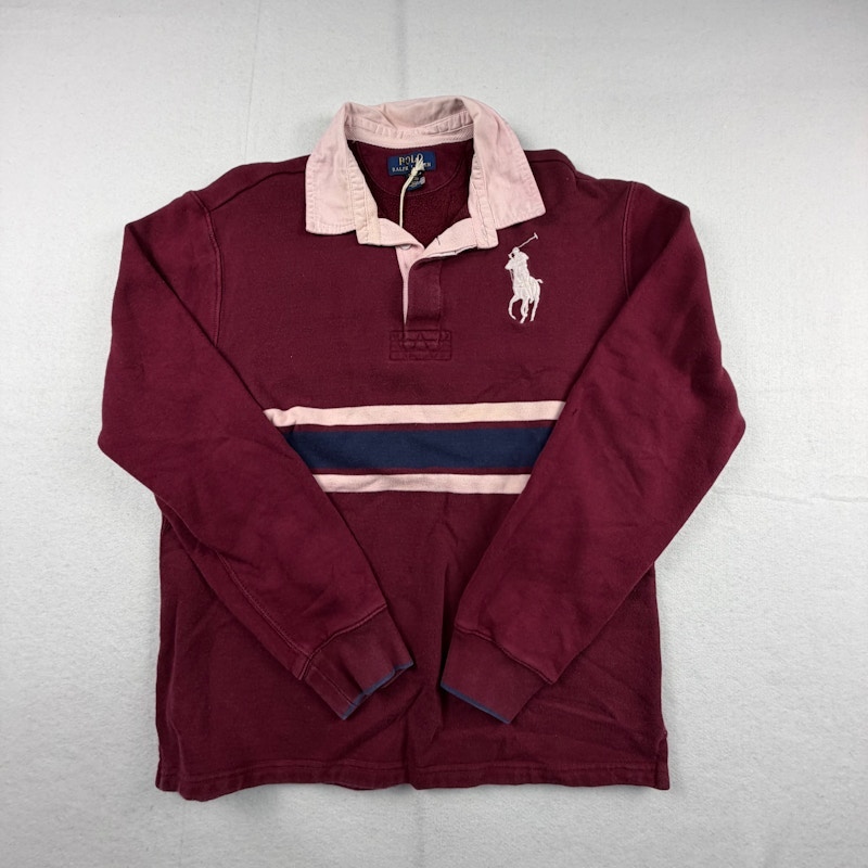 Polo Ralph Lauren Rugbyhemd mit langen Ärmeln Kastanienbraun