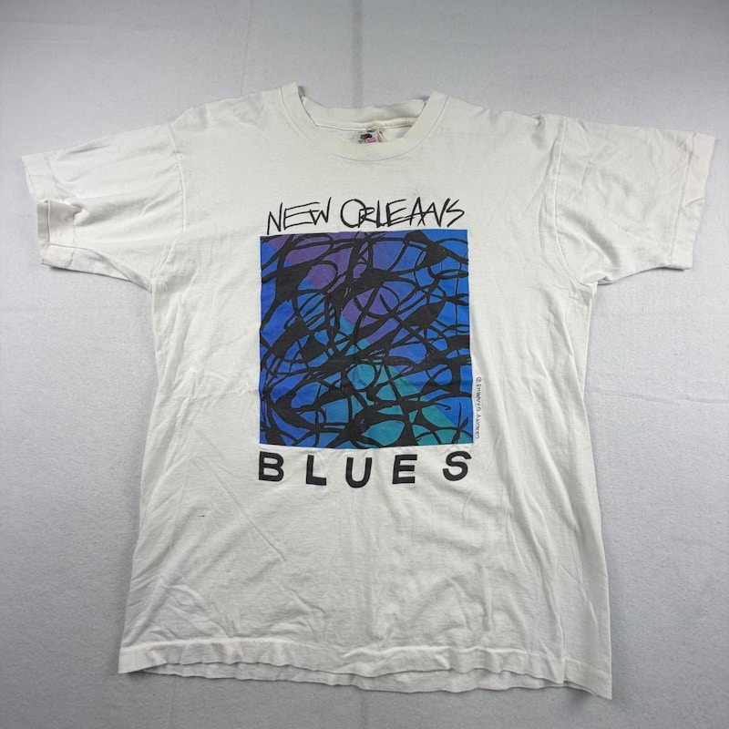 Fruit of the Loom New Orleans Blues T-Shirt White