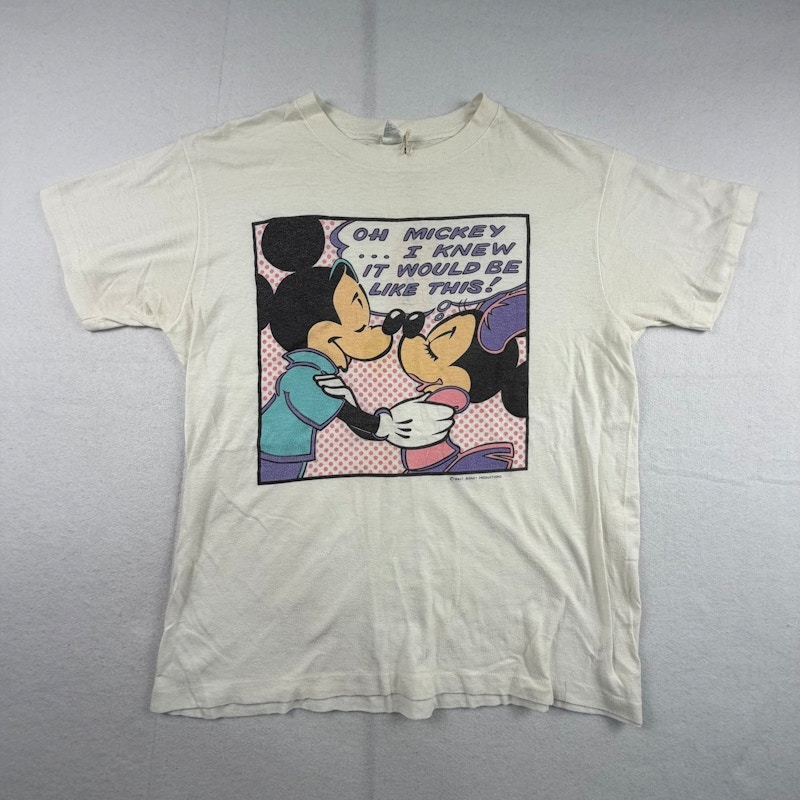 T-shirt bianca con grafica Disney Topolino e Minnie