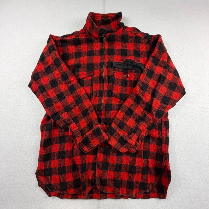 Woolrich Wool Plaid Shirt Red and Black