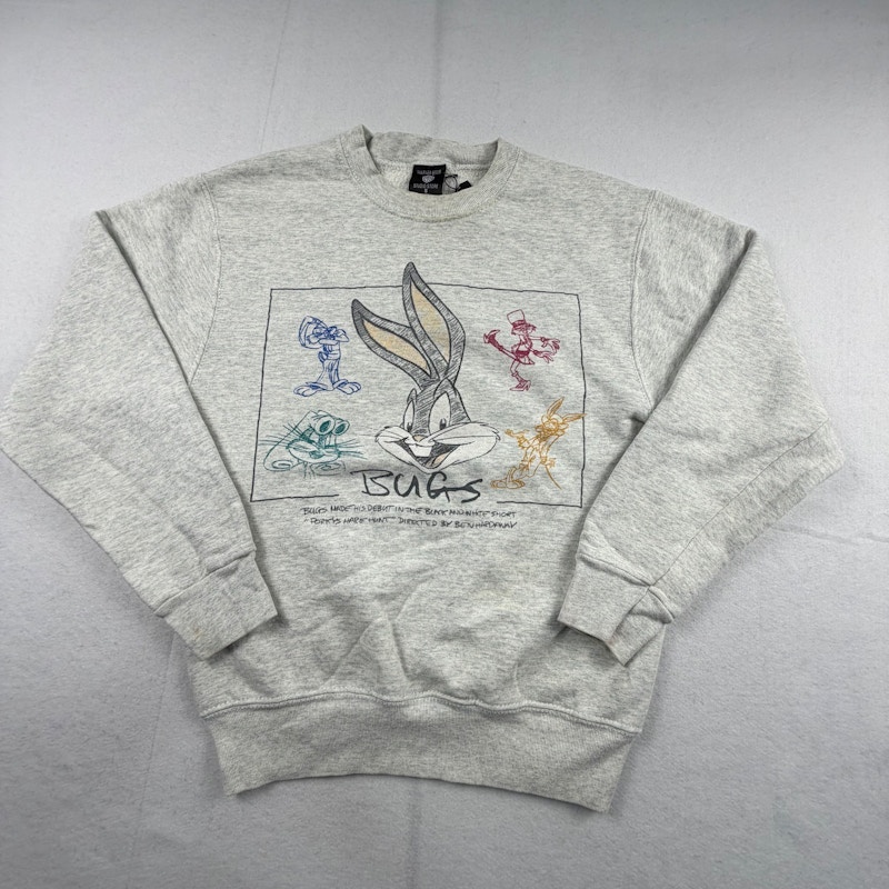 Warner Bros. Studio Store Bugs Bunny Crewneck Sweatshirt Gray
