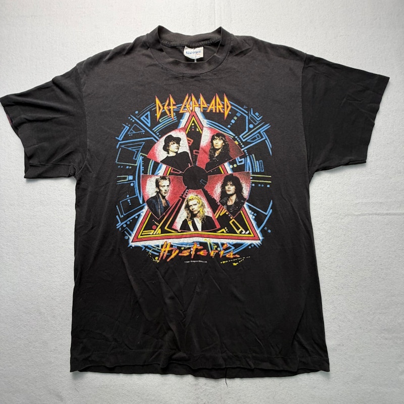 Tee Jays Def Leppard Hysteria T-Shirt Black