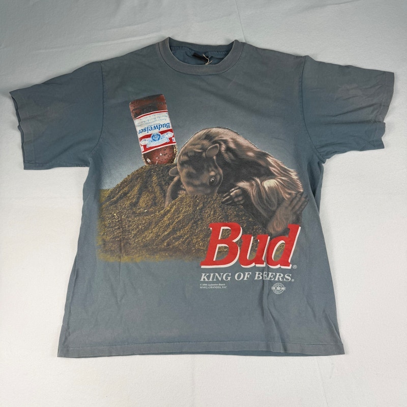 Changes Budweiser King of Beers Graphic T-Shirt Grey