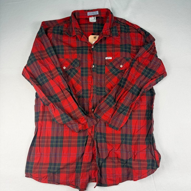 Guess Georges Marciano kariertes Hemd mit Knopfleiste Rot