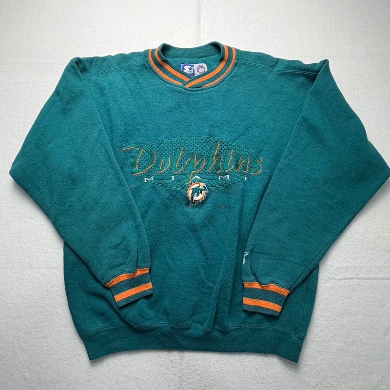 Starter Miami Dolphins Pullover Sweatshirt Teal