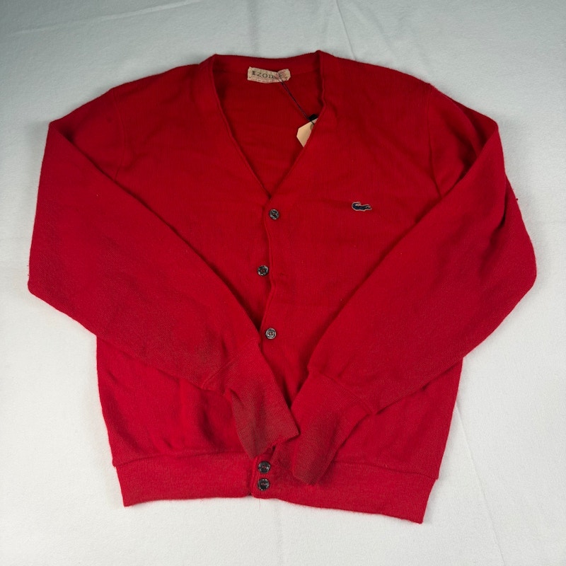 Izod Cardigan Sweater Red