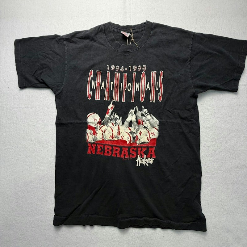 Fruit of the Loom Nebraska Huskers 1994-1995 Champions T-Shirt Black