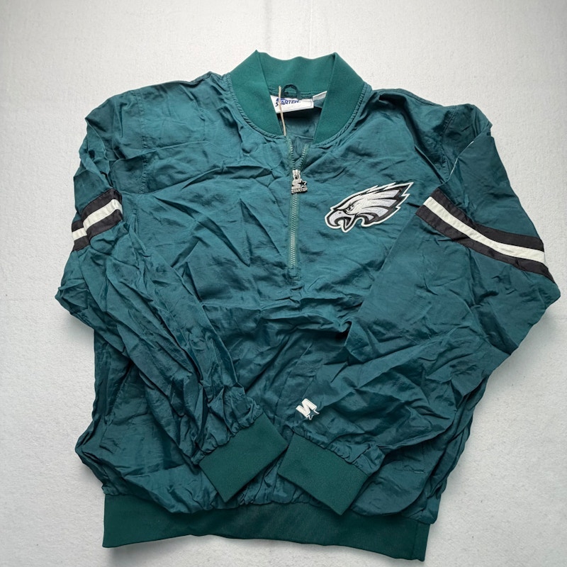  Philadelphia Eagles Half-Zip Pullover Jacket Green