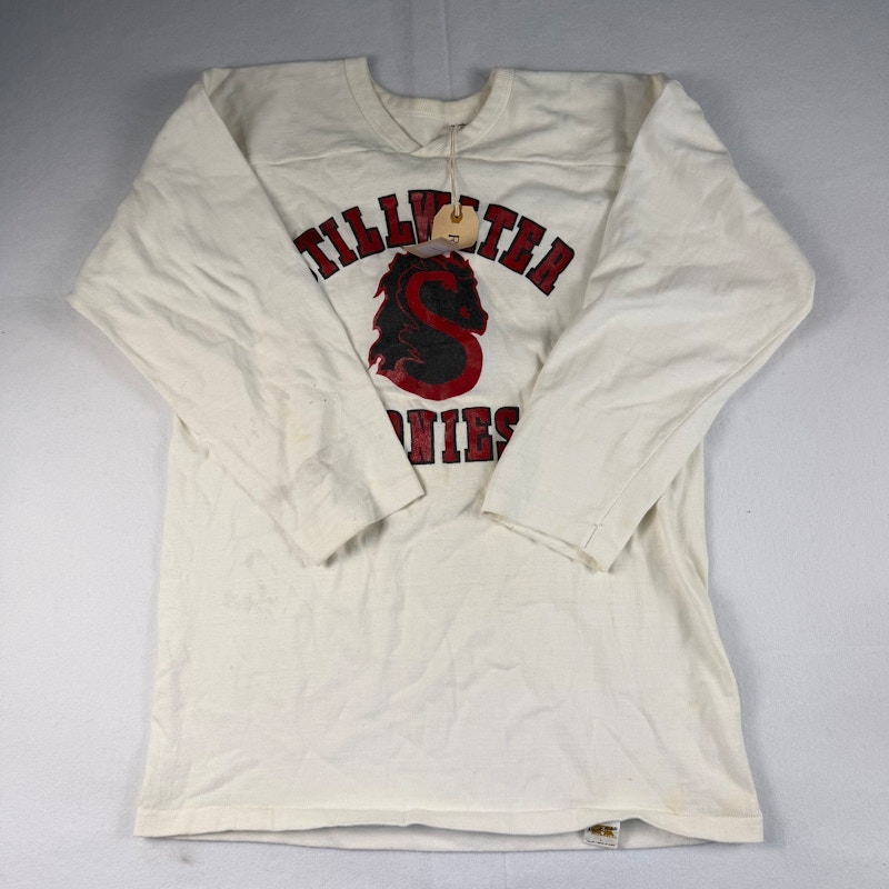 Russell Athletic Stillwater Ponies Long Sleeve Shirt White