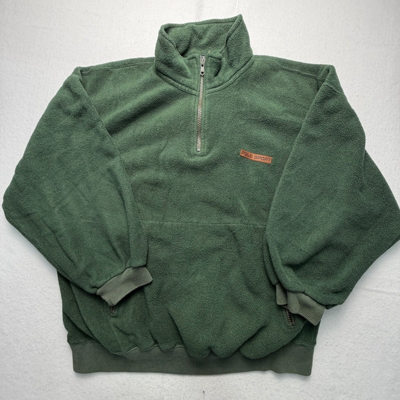 Polo Sport Fleece Quarter-Zip Pullover Green