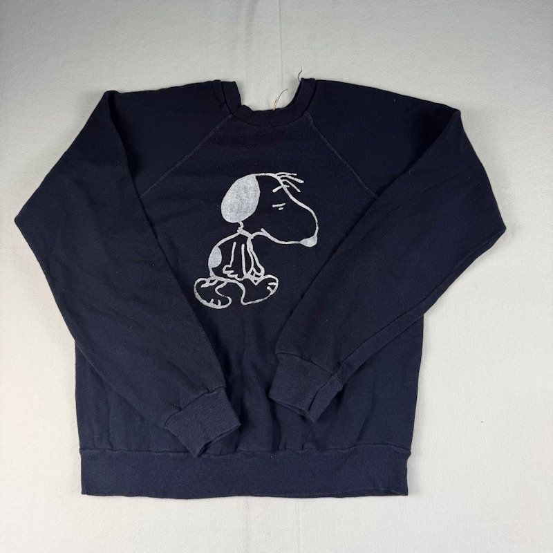 Peanuts Snoopy Graphic Crewneck Sweatshirt Navy