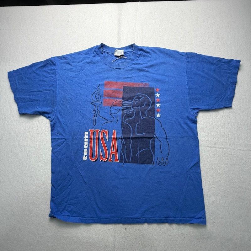  Team USA Olympic Torch Graphic T-Shirt Blue