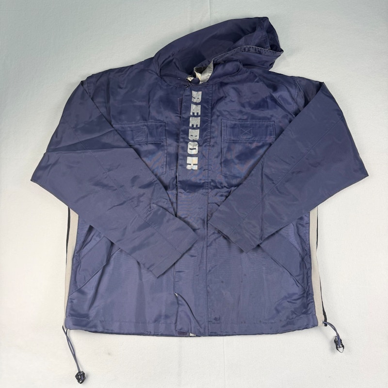 Reebok Nylon Hooded Jacket Navy