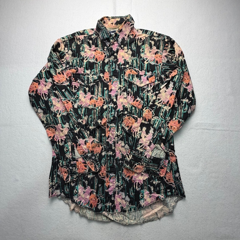 Wrangler Long Sleeve Cactus Print Shirt Black