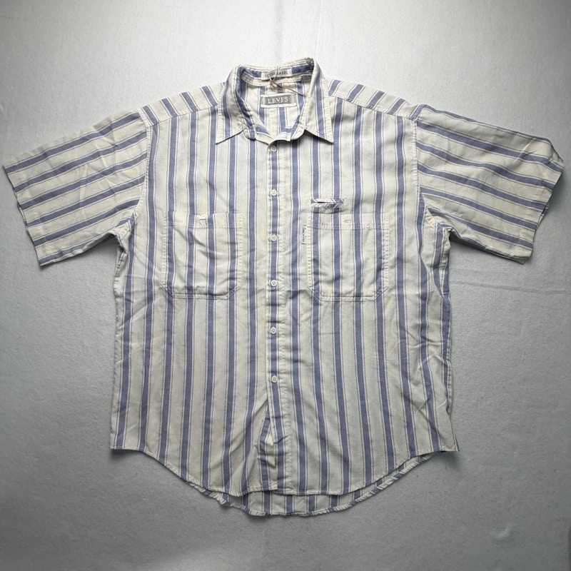 Levi's Silver Label Striped Button-Up Shirt Blue