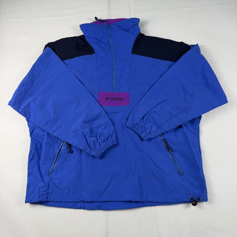 Columbia Pullover Windbreaker Blue Purple