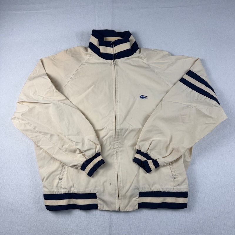 Lacoste Windbreaker Jacket Cream Navy