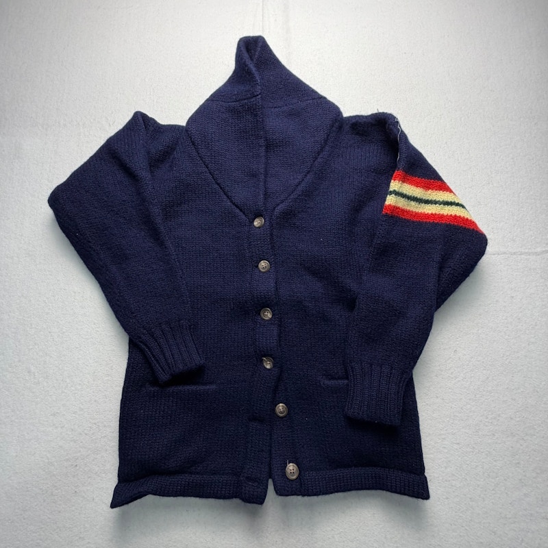 Ralph Lauren Wool Shawl Collar Cardigan Navy