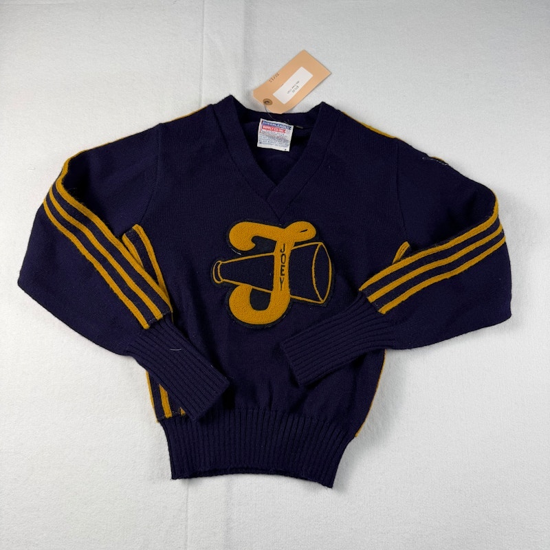 Cheerleader Supply Co. Inc. V-Neck Sweater Navy Gold