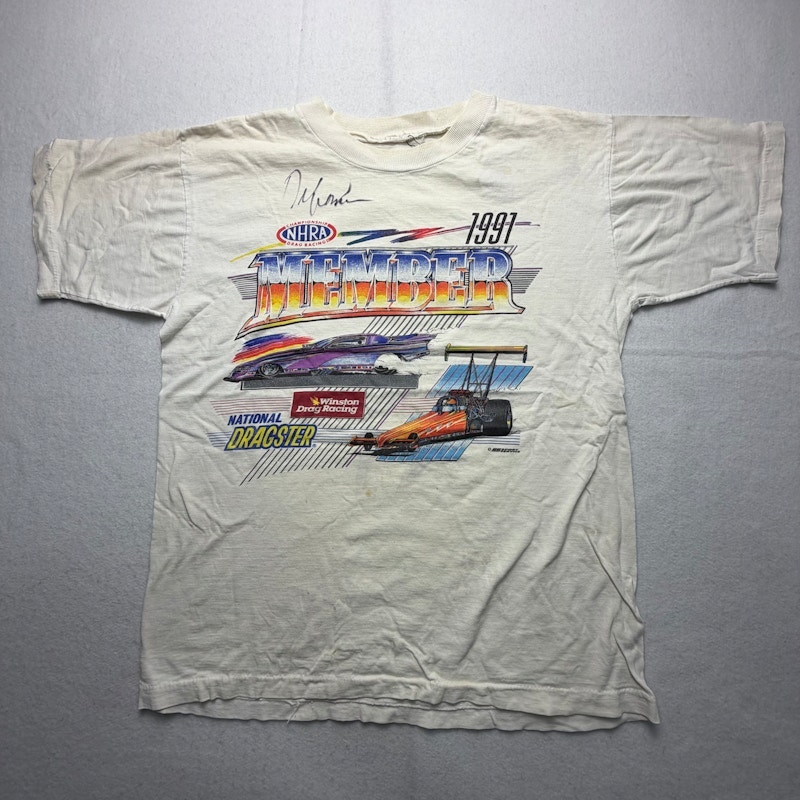 1991 NHRA National Dragster Member T-Shirt White