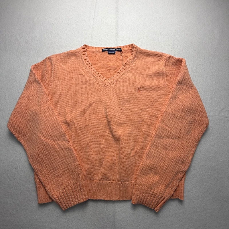 Ralph Lauren Sport V-Neck Sweater Orange