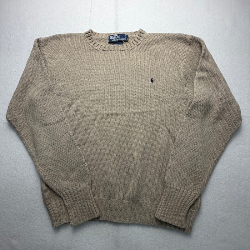 Polo by Ralph Lauren Cotton Crewneck Sweater Beige