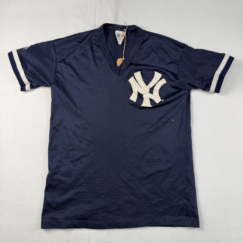Majestic New York Yankees Mesh V-Neck Jersey Navy