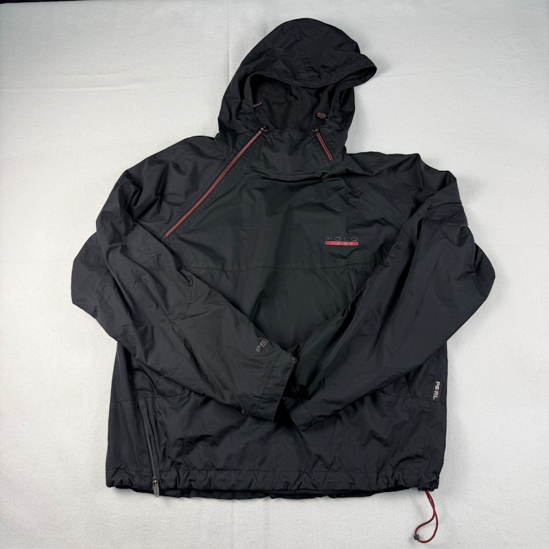 Polo Sport Hooded Pullover Jacket Black