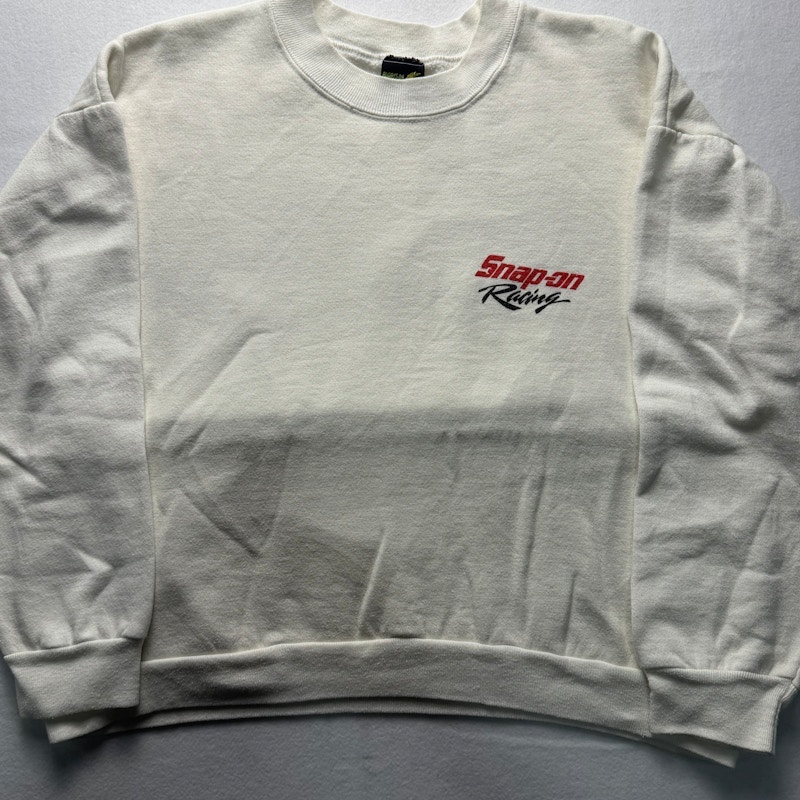 Snap-on Racing Crewneck Sweatshirt White