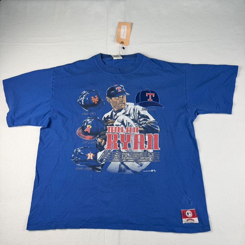 Nutmeg Mills Nolan Ryan MLB T-Shirt Blue