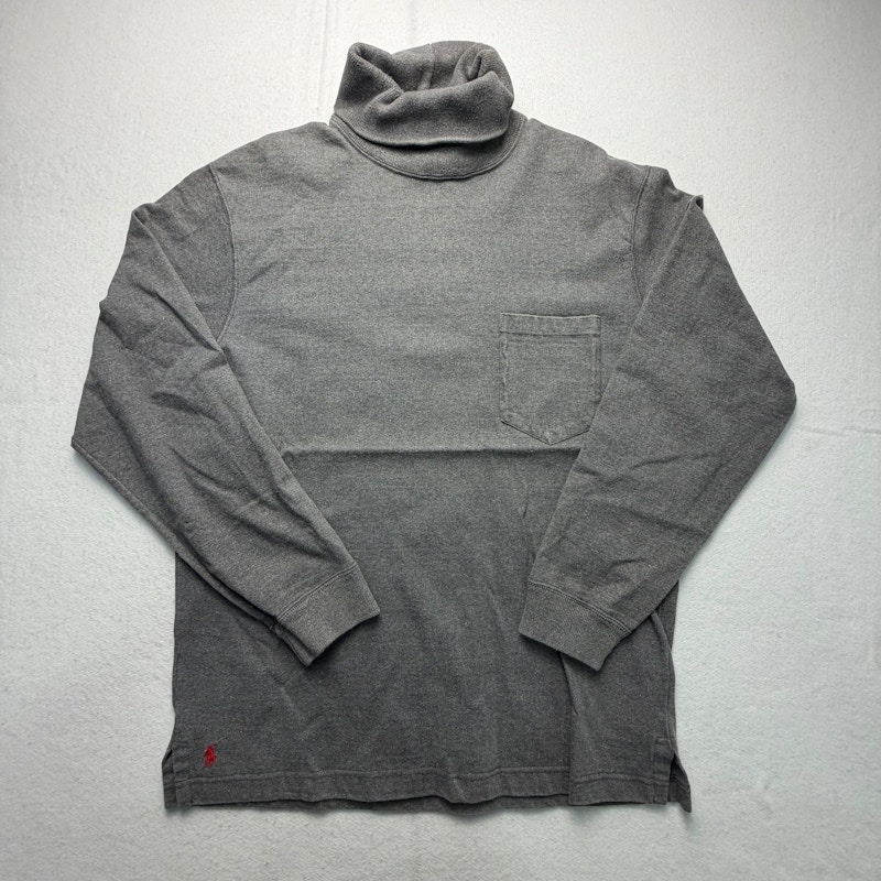  Turtleneck Long Sleeve Shirt Gray