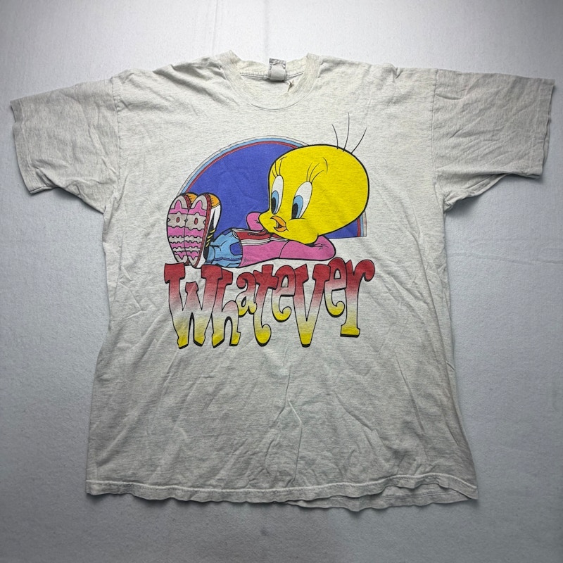 Looney Tunes Tweety Bird Whatever T-Shirt Gray